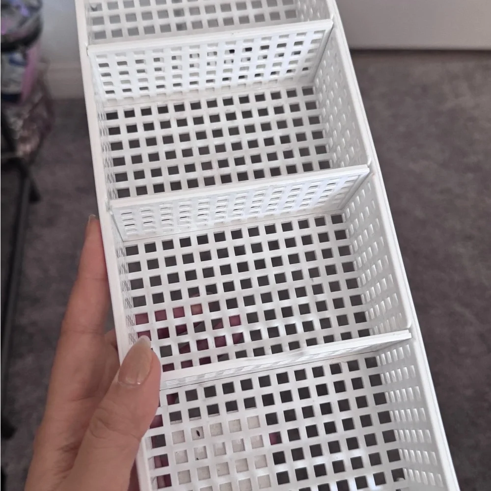 White Grid Storage Organizer (Set of 8)